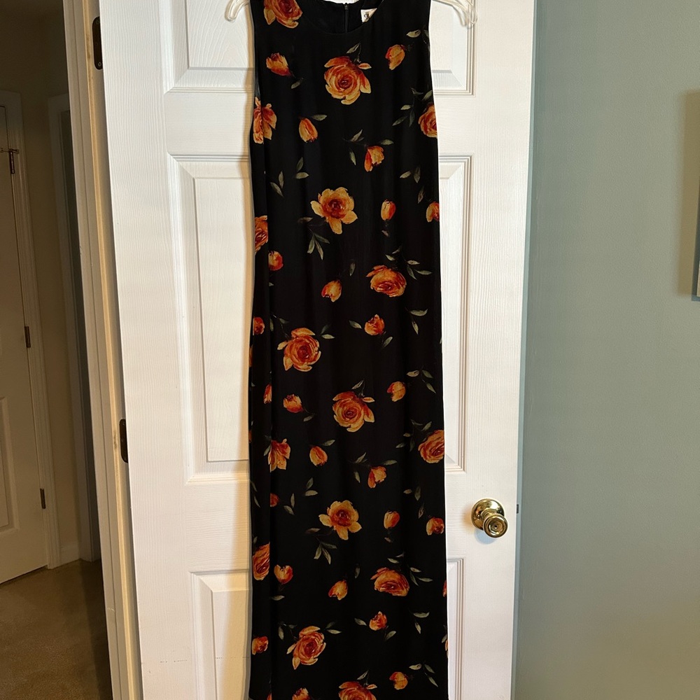 Floral Black Maxi Dress